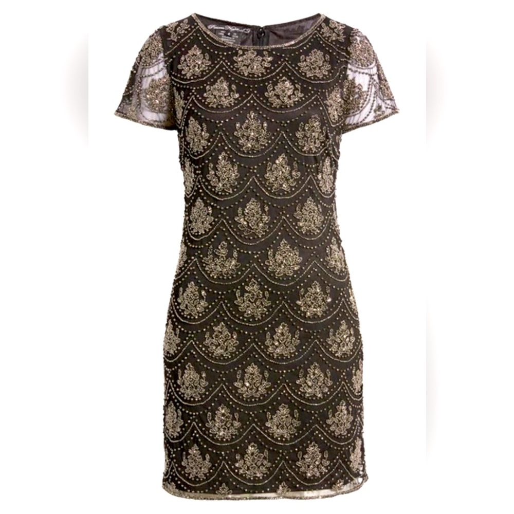 PISARRO NIGHTS Black Beaded Sold Out Nordstrom Dress New 4
